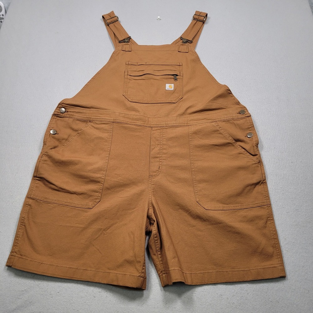 Carhartt Ashland Shortall Relaxed Fit Brown Canvas Overalls 2XL NWT 104301